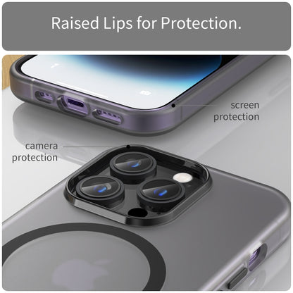 MagSafe Frosted Translucent TPU + PC Full Coverage Phone Case, For iPhone 15 Pro, For iPhone 15 Plus