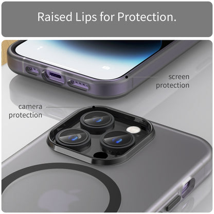 MagSafe Frosted Translucent TPU + PC Full Coverage Phone Case, For iPhone 16 Pro Max, For iPhone 16 Pro