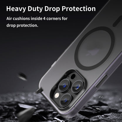 MagSafe Frosted Translucent TPU + PC Full Coverage Phone Case, For iPhone 16 Pro Max, For iPhone 16 Pro