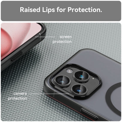 MagSafe Frosted Translucent TPU + PC Full Coverage Phone Case, For iPhone 15 Pro Max, For iPhone 15 Pro