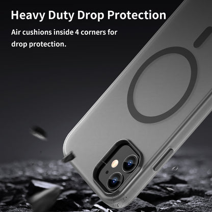 MagSafe Frosted Translucent TPU + PC Full Coverage Phone Case, For iPhone 12, For iPhone 12 Pro Max