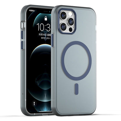 MagSafe Frosted Translucent TPU + PC Full Coverage Phone Case, For iPhone 12 Pro Max, For iPhone 12 Pro