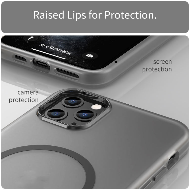 MagSafe Frosted Translucent TPU + PC Full Coverage Phone Case, For iPhone 11 Pro Max, For iPhone 11
