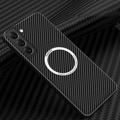 Carbon Fiber Texture MagSafe Magnetic Phone Case, For Samsung Galaxy S24 Ultra 5G, For Samsung Galaxy S24+ 5G, For Samsung Galaxy S24 5G