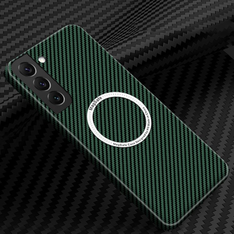 Carbon Fiber Texture MagSafe Magnetic Phone Case, For Samsung Galaxy S24 Ultra 5G, For Samsung Galaxy S24+ 5G, For Samsung Galaxy S24 5G