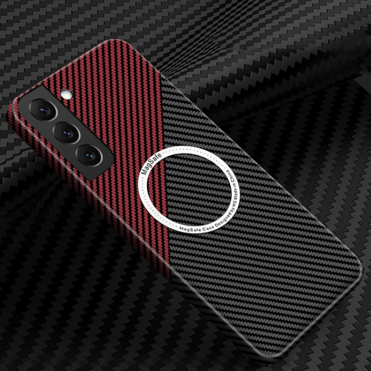 Carbon Fiber Texture MagSafe Magnetic Phone Case, For Samsung Galaxy S24 Ultra 5G, For Samsung Galaxy S24+ 5G, For Samsung Galaxy S24 5G