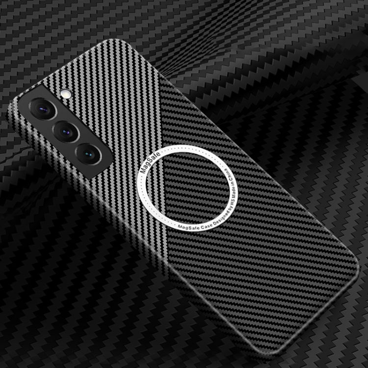 Carbon Fiber Texture MagSafe Magnetic Phone Case, For Samsung Galaxy S24 Ultra 5G, For Samsung Galaxy S24+ 5G, For Samsung Galaxy S24 5G