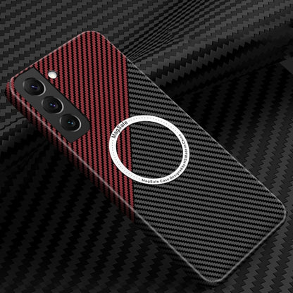 Carbon Fiber Texture MagSafe Magnetic Phone Case, For Samsung Galaxy S25 5G, For Samsung Galaxy S25+ 5G, For Samsung Galaxy S25 Ultra 5G