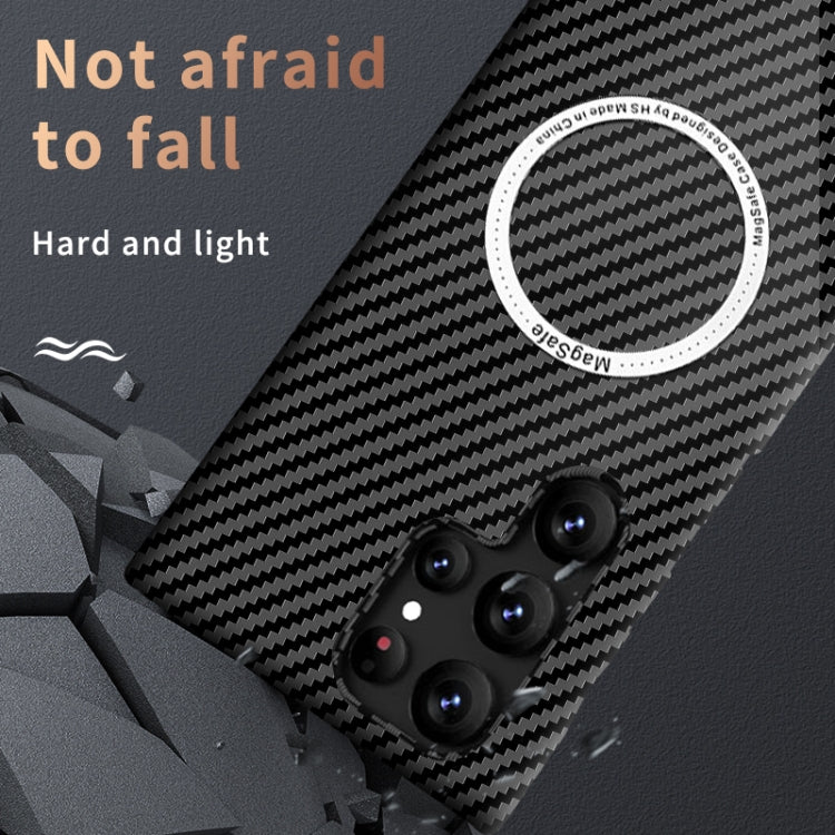 Carbon Fiber Texture MagSafe Magnetic Phone Case, For Samsung Galaxy S25 5G, For Samsung Galaxy S25+ 5G, For Samsung Galaxy S25 Ultra 5G