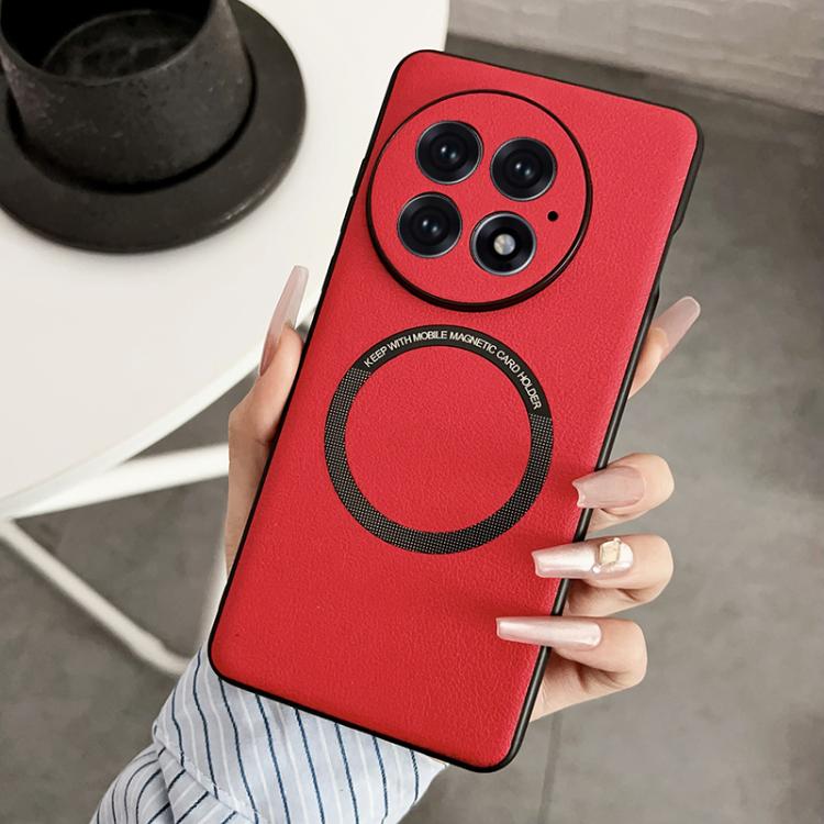 PU MagSafe Magnetic Phone Case, For OnePlus 13, For OnePlus 12