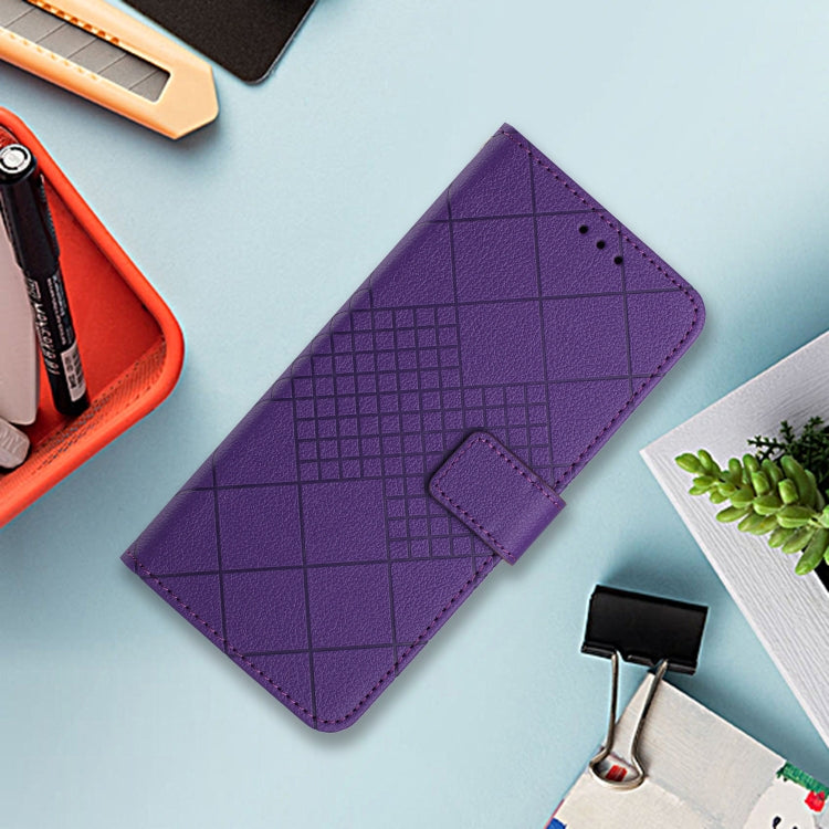 Rhombic Grid Texture Leather Phone Case, For OnePlus Nord CE4, For OnePlus 12R 5G Global, For OnePlus 12 5G Global