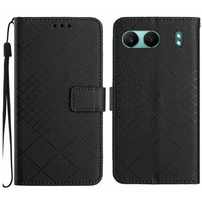 Rhombic Grid Texture Leather Phone Case, For OnePlus 13T, For OnePlus 13R, For OnePlus 13, For OnePlus Nord 4 5G