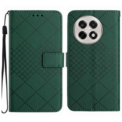 Rhombic Grid Texture Leather Phone Case, For OnePlus 13T, For OnePlus 13R, For OnePlus 13, For OnePlus Nord 4 5G