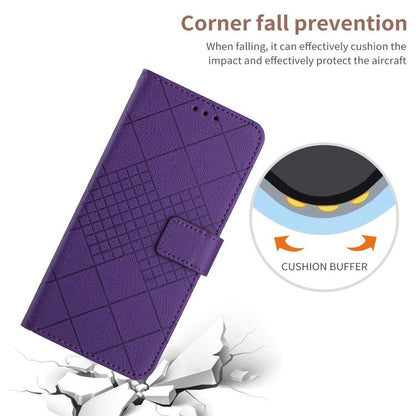 Rhombic Grid Texture Leather Phone Case, For OnePlus 13T, For OnePlus 13R, For OnePlus 13, For OnePlus Nord 4 5G