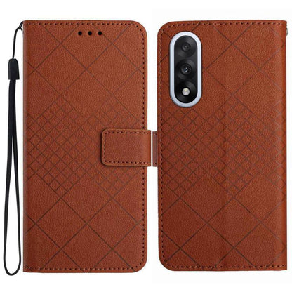 Rhombic Grid Texture Leather Phone Case, For OnePlus Nord 6 5G, For OnePlus 15R, For OnePlus 15 5G, For OnePlus Nord 5 5G / Ace 5 Ultra