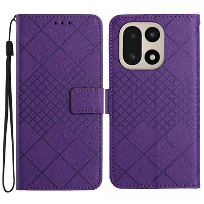 Rhombic Grid Texture Leather Phone Case, For OnePlus Nord 6 5G, For OnePlus 15R, For OnePlus 15 5G, For OnePlus Nord 5 5G / Ace 5 Ultra