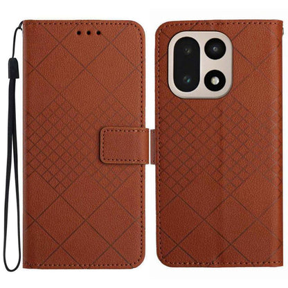 Rhombic Grid Texture Leather Phone Case, For OnePlus Nord 6 5G, For OnePlus 15R, For OnePlus 15 5G, For OnePlus Nord 5 5G / Ace 5 Ultra