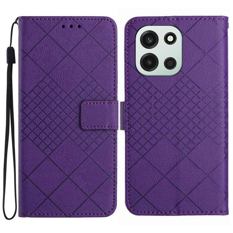 Rhombic Grid Texture Leather Phone Case, For OnePlus Nord 6 5G, For OnePlus 15R, For OnePlus 15 5G, For OnePlus Nord 5 5G / Ace 5 Ultra