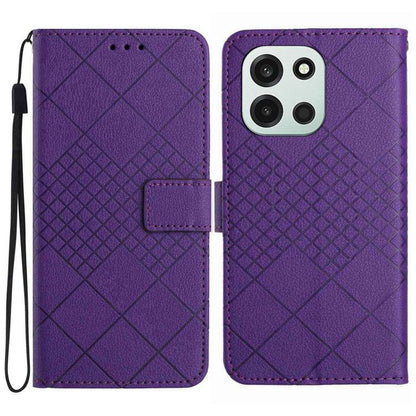 Rhombic Grid Texture Leather Phone Case, For OnePlus Nord 6 5G, For OnePlus 15R, For OnePlus 15 5G, For OnePlus Nord 5 5G / Ace 5 Ultra