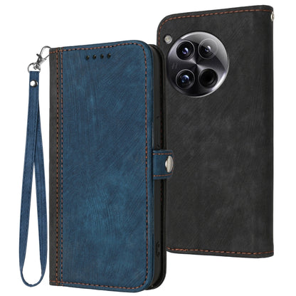 Side Buckle Double Fold Hand Strap Leather Phone Case, For OnePlus Ace 5 / 13R Global, For OnePlus 12, For OnePlus Ace 2V