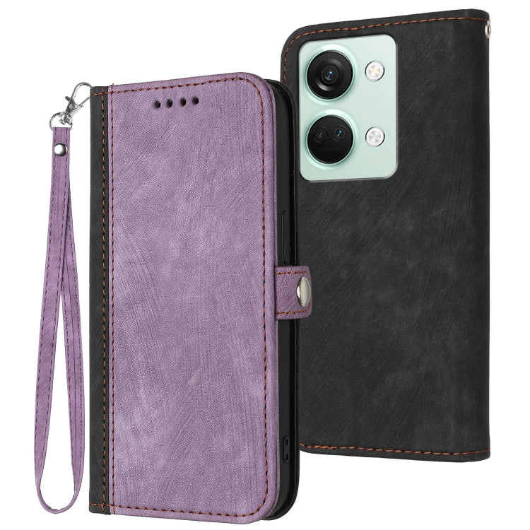 Side Buckle Double Fold Hand Strap Leather Phone Case, For OnePlus Ace 5 / 13R Global, For OnePlus 12, For OnePlus Ace 2V