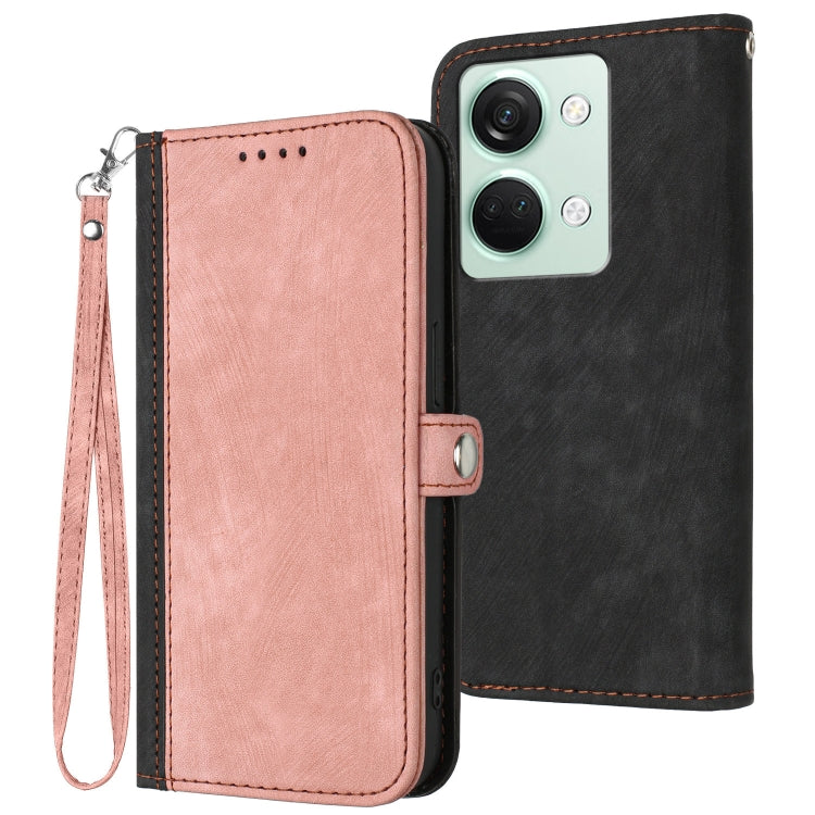 Side Buckle Double Fold Hand Strap Leather Phone Case, For OnePlus Ace 5 / 13R Global, For OnePlus 12, For OnePlus Ace 2V