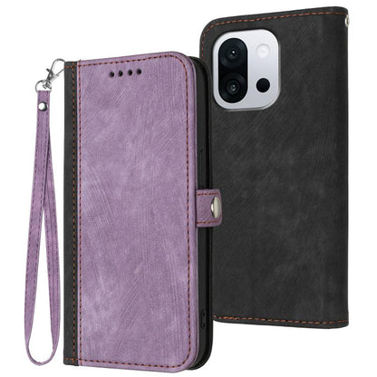 Side Buckle Double Fold Hand Strap Leather Phone Case, For OnePlus Turbo 6 / 6V, For OnePlus Ace 6, For OnePlus 15, For OnePlus 13T