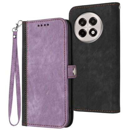Side Buckle Double Fold Hand Strap Leather Phone Case, For OnePlus Ace 5 / 13R Global, For OnePlus 12, For OnePlus Ace 2V