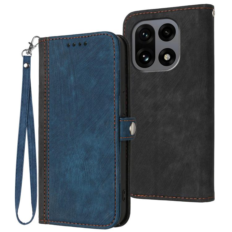 Side Buckle Double Fold Hand Strap Leather Phone Case, For OnePlus Turbo 6 / 6V, For OnePlus Ace 6, For OnePlus 15, For OnePlus 13T