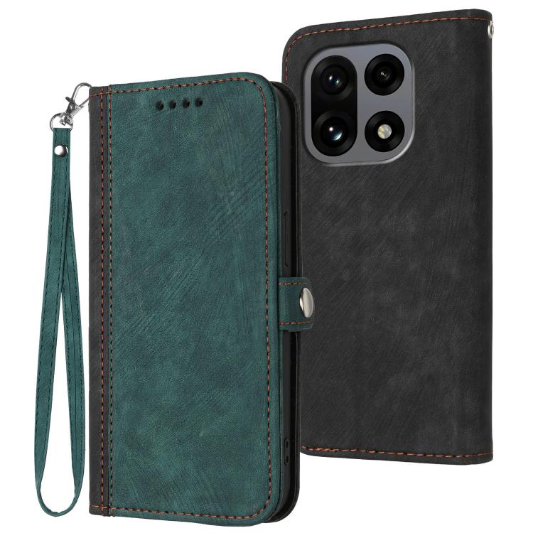 Side Buckle Double Fold Hand Strap Leather Phone Case, For OnePlus Turbo 6 / 6V, For OnePlus Ace 6, For OnePlus 15, For OnePlus 13T