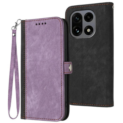 Side Buckle Double Fold Hand Strap Leather Phone Case, For OnePlus Turbo 6 / 6V, For OnePlus Ace 6, For OnePlus 15, For OnePlus 13T