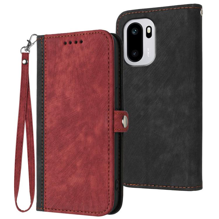 Side Buckle Double Fold Hand Strap Leather Phone Case, For OnePlus Turbo 6 / 6V, For OnePlus Ace 6, For OnePlus 15, For OnePlus 13T