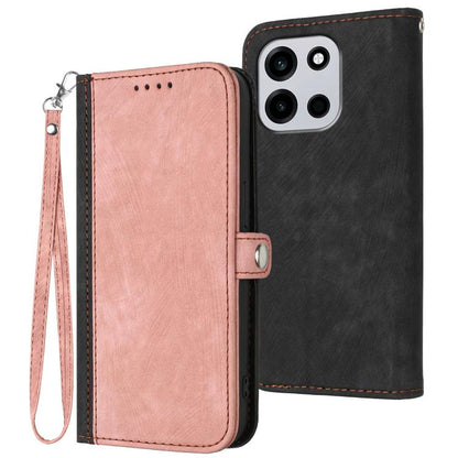 Side Buckle Double Fold Hand Strap Leather Phone Case, For OnePlus Turbo 6 / 6V, For OnePlus Ace 6, For OnePlus 15, For OnePlus 13T