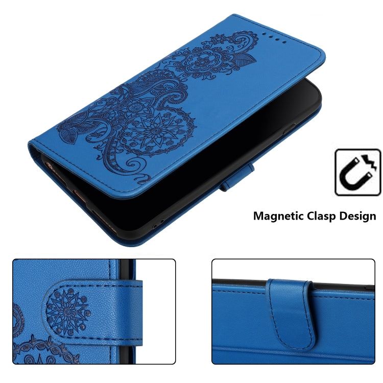 Datura Flower Embossed Flip Leather Phone Case, For OnePlus Ace 2V