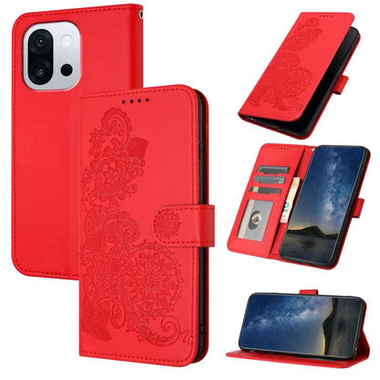 Datura Flower Embossed Flip Leather Phone Case, For OnePlus 13T, For OnePlus Ace 5 / 13R Global, For OnePlus 12