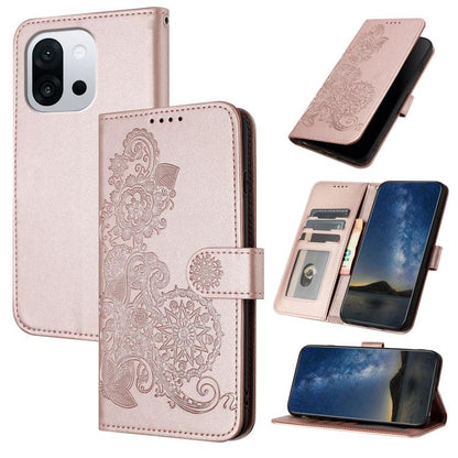 Datura Flower Embossed Flip Leather Phone Case, For OnePlus 13T, For OnePlus Ace 5 / 13R Global, For OnePlus 12