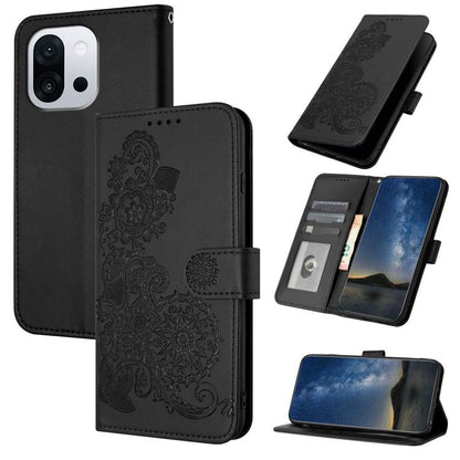 Datura Flower Embossed Flip Leather Phone Case, For OnePlus 13T, For OnePlus Ace 5 / 13R Global, For OnePlus 12