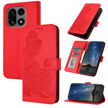 Datura Flower Embossed Flip Leather Phone Case, For OnePlus Turbo 6 / 6V, For OnePlus Ace 6, For OnePlus 15