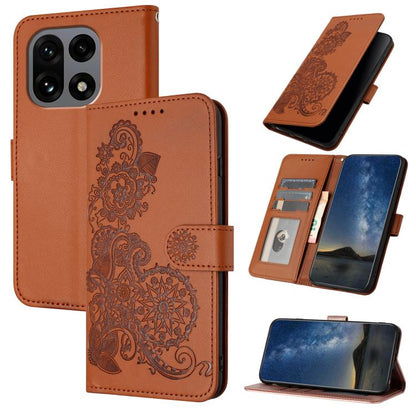 Datura Flower Embossed Flip Leather Phone Case, For OnePlus Turbo 6 / 6V, For OnePlus Ace 6, For OnePlus 15