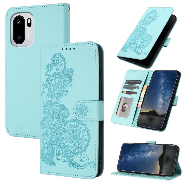 Datura Flower Embossed Flip Leather Phone Case, For OnePlus Turbo 6 / 6V, For OnePlus Ace 6, For OnePlus 15
