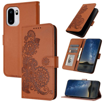 Datura Flower Embossed Flip Leather Phone Case, For OnePlus Turbo 6 / 6V, For OnePlus Ace 6, For OnePlus 15