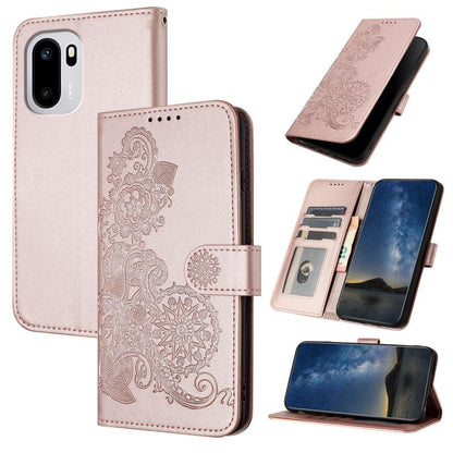 Datura Flower Embossed Flip Leather Phone Case, For OnePlus Turbo 6 / 6V, For OnePlus Ace 6, For OnePlus 15