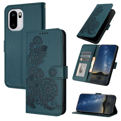 Datura Flower Embossed Flip Leather Phone Case, For OnePlus Turbo 6 / 6V, For OnePlus Ace 6, For OnePlus 15