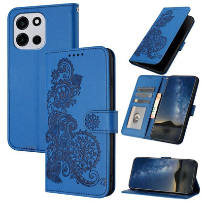 Datura Flower Embossed Flip Leather Phone Case, For OnePlus Turbo 6 / 6V, For OnePlus Ace 6, For OnePlus 15