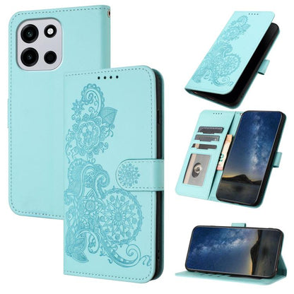 Datura Flower Embossed Flip Leather Phone Case, For OnePlus Turbo 6 / 6V, For OnePlus Ace 6, For OnePlus 15