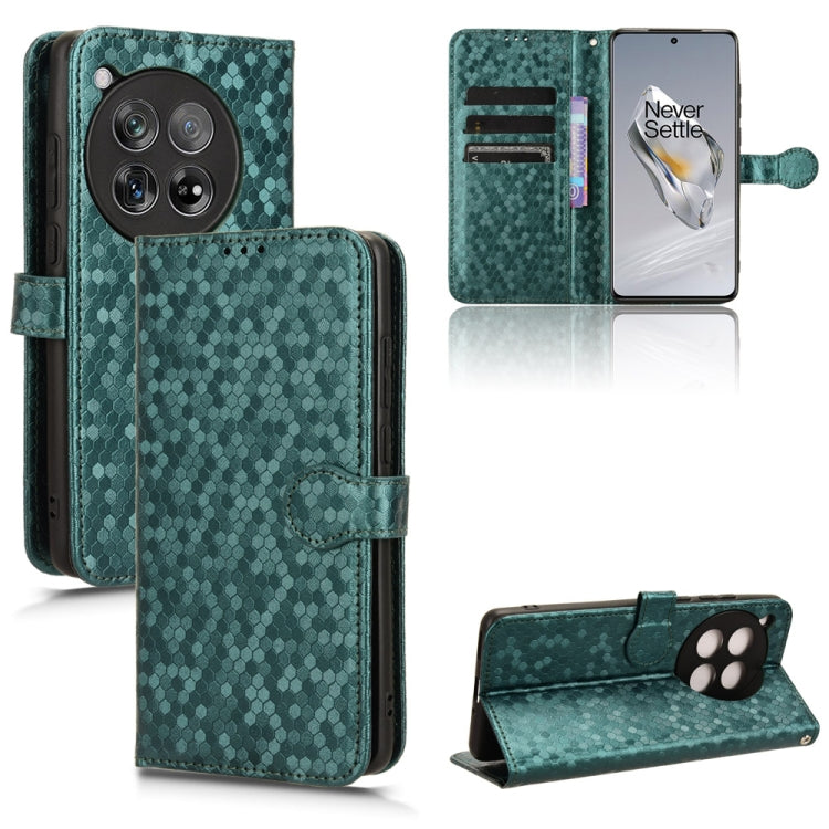Honeycomb Dot Texture Leather Phone Case, For OnePlus Ace 3 Pro, For OnePlus Nord CE4 5G Global, For OnePlus 12
