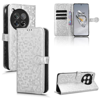 Honeycomb Dot Texture Leather Phone Case, For OnePlus Ace 3 Pro, For OnePlus Nord CE4 5G Global, For OnePlus 12