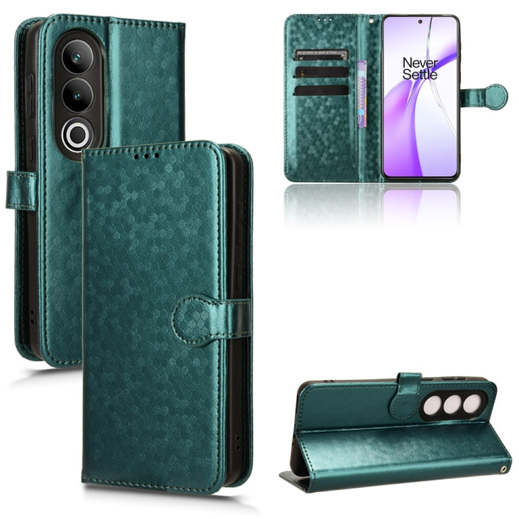 Honeycomb Dot Texture Leather Phone Case, For OnePlus Ace 3 Pro, For OnePlus Nord CE4 5G Global, For OnePlus 12