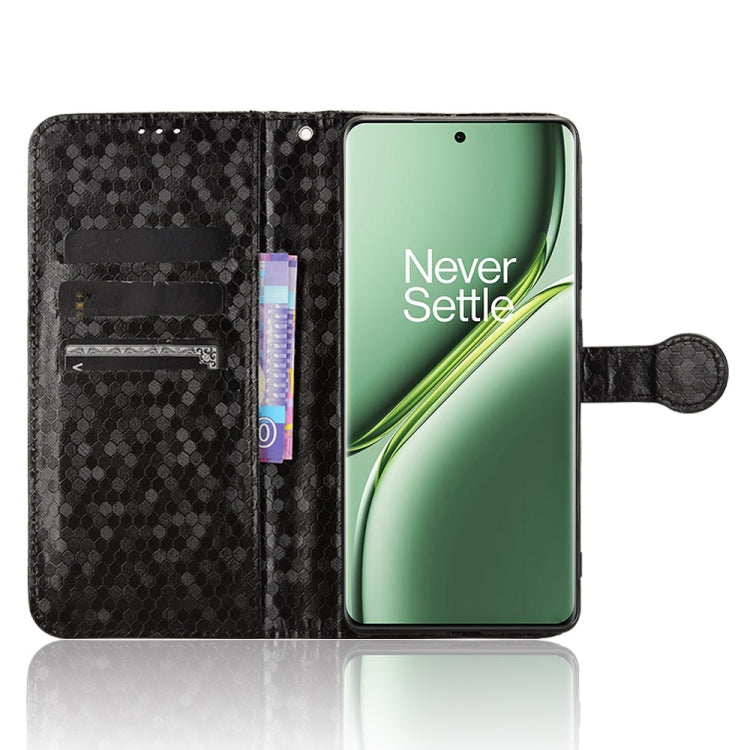 Honeycomb Dot Texture Leather Phone Case, For OnePlus Ace 3 Pro, For OnePlus Nord CE4 5G Global, For OnePlus 12