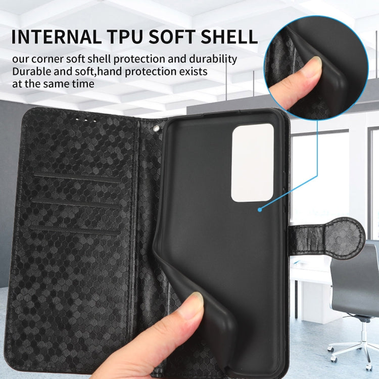 Honeycomb Dot Texture Leather Phone Case, For OnePlus Ace 3 Pro, For OnePlus Nord CE4 5G Global, For OnePlus 12